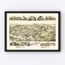 Vintage Map of Hopedale, Massachusetts 1888