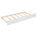 House Bunk Bed With Trundle, Storage Staircase, Roof And Window Design