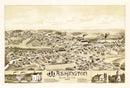 Vintage Map of Washington, Rhode Island 1888