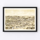 Vintage Map of Washington, Rhode Island 1888