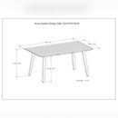 Kona - Outdoor Dining Table - Light Teak