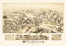 Vintage Map of Millville, Massachusetts 1887