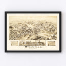 Vintage Map of Millville, Massachusetts 1887