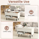 31.5 Inch Lift-Top Coffee Table with Hidden Storage and 2 Open Shelves by LJGDeals