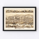 Vintage Map of Needham, Massachusetts 1887