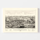 Vintage Map of Rochdale, Massachusetts 1887