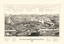 Vintage Map of Rochdale, Massachusetts 1887