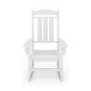Traditional Porch Rocker Classic HDPE Poly Lumber For Porch, Patio, And Garden Comfort