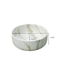 14'' Bathroom Sink, Round Vessel Ceramic Sink with Stone Pattern