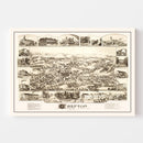 Vintage Map of Grafton, Massachusetts 1887