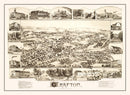 Vintage Map of Grafton, Massachusetts 1887