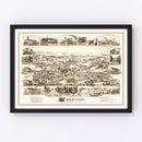 Vintage Map of Grafton, Massachusetts 1887