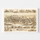 Vintage Map of Medway, Massachusetts 1887
