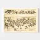 Vintage Map of Somerset, Massachusetts 1887