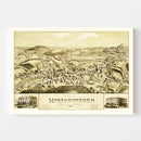 Vintage Map of Northborough, Massachusetts 1887