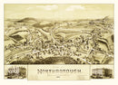 Vintage Map of Northborough, Massachusetts 1887