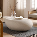43.31'' Fiberglass Elliptical Coffee Table for Living Room