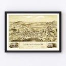 Vintage Map of Northborough, Massachusetts 1887