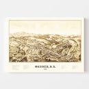 Vintage Map of Warner, New Hampshire 1887