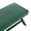 Comfort Double Bench Upholstered With X Crossed Legs by HouseOfZazla