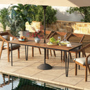 79 Inch 8-Person Outdoor Dining Table with 1.9 Inch Umbrella Hole by LJGDeals