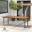 79 Inch 8-Person Outdoor Dining Table with 1.9 Inch Umbrella Hole by LJGDeals