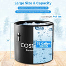 79 Gal Water Chiller Compatible Cold Plunge Tub with Cover-Black by LJGDeals