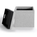Rockwood - Upholstered Cube Storage Ottoman With Tray by Unique Piece Furniture