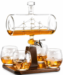 Whiskey & Wine Decanter Gifts, 1000ml by The Wine Savant