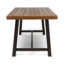 Equilibrium Outdoor Dining Table with Wooden Frame and Slat Top by HouseOfZazla