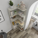 6-Tier L-Shaped Corner Bookshelf with Anti-Tip Safety Kit