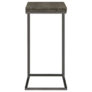 Pedro Expandable C-Shaped Sofa Side Table Weathered Grey