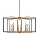 27' Modern Golden Geometric 8-Light Chandelier