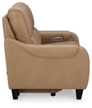 Mosswell - Power Reclining Loveseat With Adj Headrest - Toffee