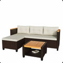 L-Shaped Patio Set With Cushions And Storage Table by HouseOfZazla