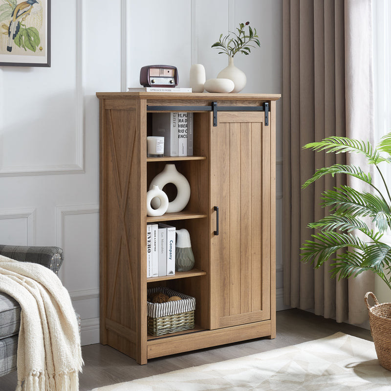 5 Drawers Dresser with Sliding Barn Door, photo 6 of 10