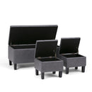 Dover - 3 Piece Storage Ottoman Contemporary Design by Unique Piece Furniture