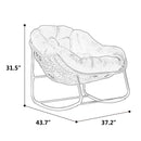 Indoor / Outdoor Oversized Wicker Egg Rocker Chair - Light Green
