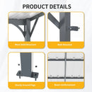 Outdoor Pergola 12' x 8' Galvanized Steel Lean-to Wall-Mounted by HouseOfZazla