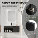 Wall Mounted Floating Bathroom Vanity With Open Shelf & Soft Close Door