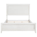 Marielle California King Panel Upholstered Bed Distressed White