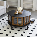 Round 3 Door Storage Coffee Table For Living Room