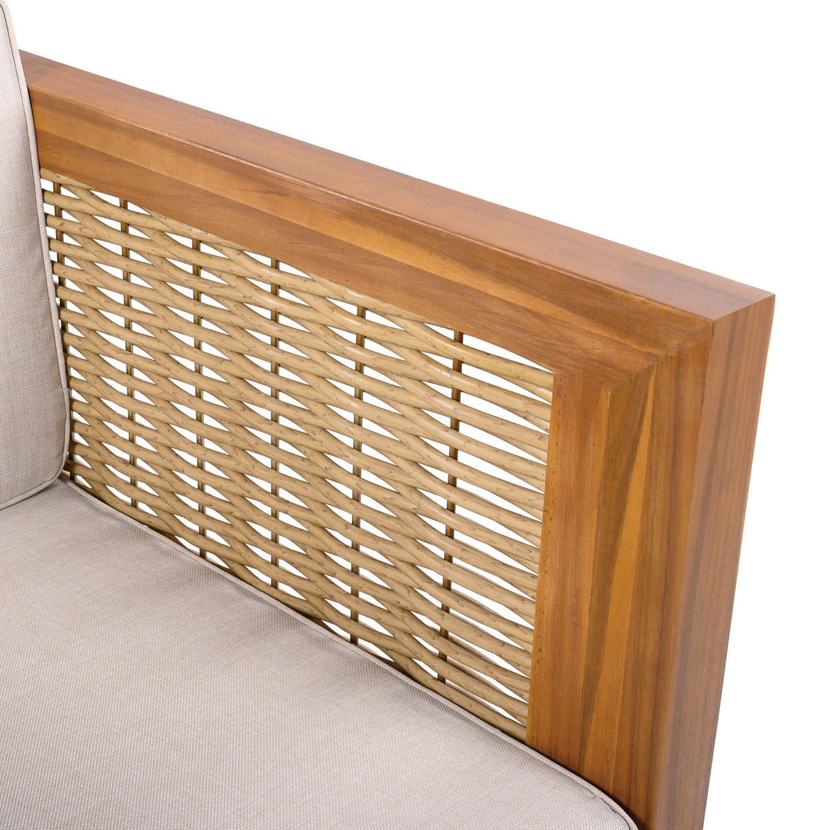 Outdoor Club Chair With Wicker Armrest, photo 8 of 17