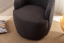 Teddy Fabric Swivel Accent Armchair Barrel Chair by HouseOfZazla
