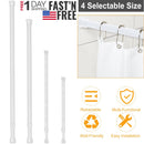 Tension Curtain Rod Spring Load Adjustable Curtain Pole Heavy-Duty Steel 4 Sizes for Bathroom Wardrobe Kitchen Balcony