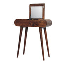Solid Wood Mini Round Chestnut Fold Vanity
