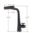 Waterfall Kitchen Faucet With Temperature Display And Pull Down Sprayer