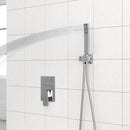 Dual Shower Head System With Square Rain Shower And Rough In Valve by HouseOfZazla
