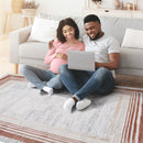 Marfi - 6' X 9' Bordered Area Rug - Brown / Ivory by HouseOfZazla