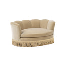 Clara 34.5" Scalloped Pet Sofa Bed, Medium, Fawn